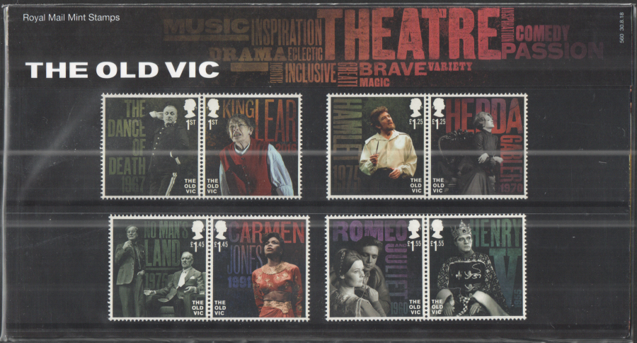 (image for) 2018 The Old Vic Royal Mail Presentation Pack 560